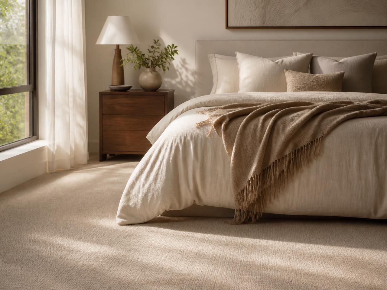 Soft textured carpet installed in a bedroom